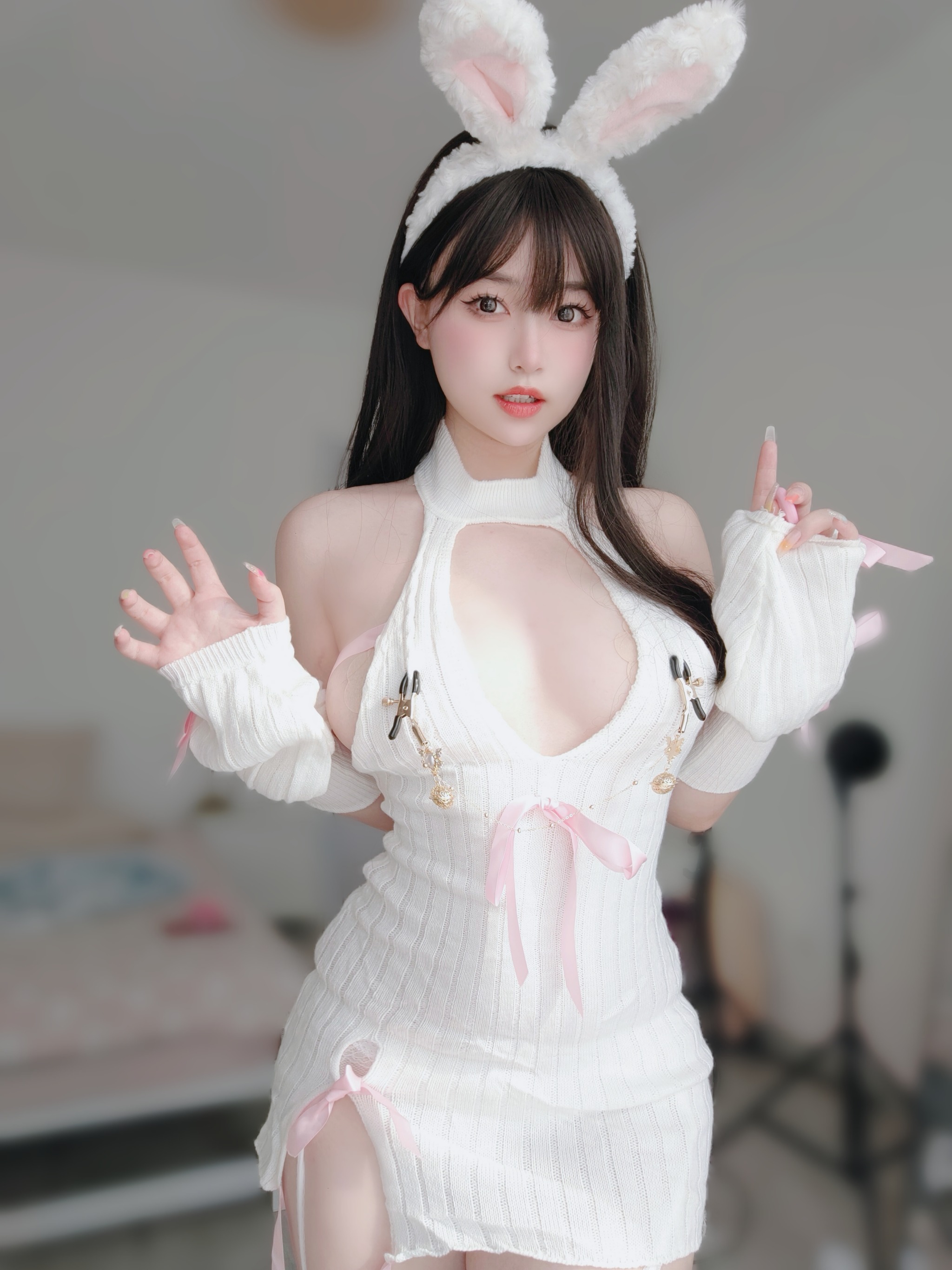 图片[1]-女主K – NO.019 白丝兔女郎[102P]-XikXak